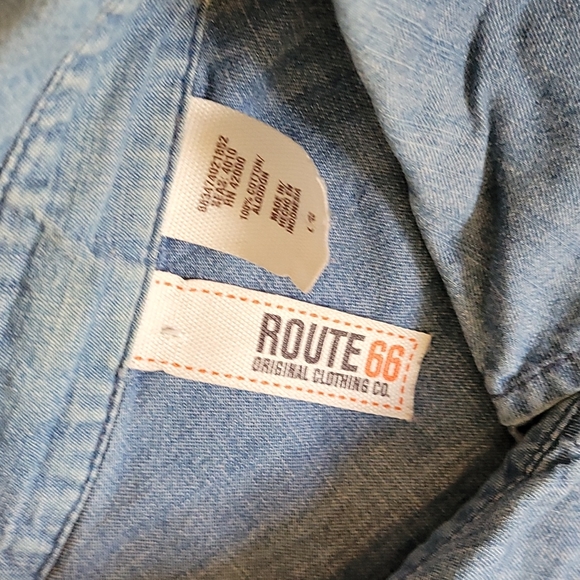 Vintage style chambray western fitted button up size medium - Picture 3 of 6